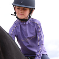 Camada base de manga comprida Equestrian jovem cavaleiro Shires Aubrion Urze Violeta Camada base de manga comprida Equestrian jovem cavaleiro Shires Aubrion Urze Violeta