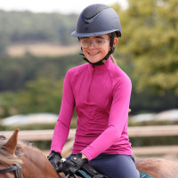 Camisola térmica de manga comprida React jovem cavaleiro Shires Aubrion Fúcsia Rosa Camisola térmica de manga comprida React jovem cavaleiro Shires Aubrion Fúcsia Rosa