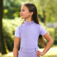 Camiseta de manga curta infantil Imperial Riding Jamy em rede Glicina Violeta