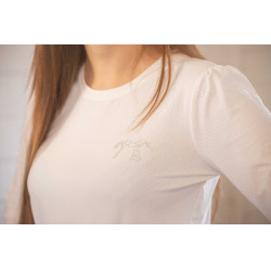 T-shirt Pénélope Techty Cha mulher Cru Branco T-shirt Pénélope Techty Cha mulher Cru Branco