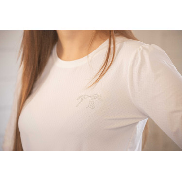 T-shirt Pénélope Techty Cha mulher Cru Branco T-shirt Pénélope Techty Cha mulher Cru Branco