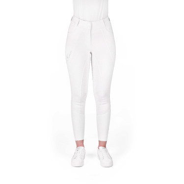 Calças de equitação femininas Equithème Elsa com silicone