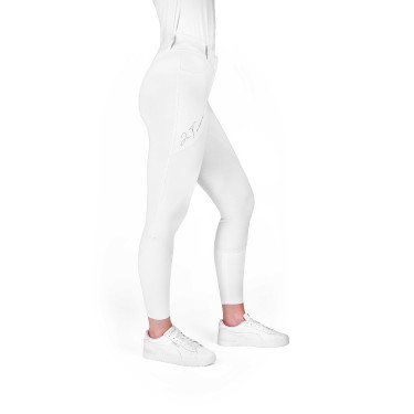 Calças de equitação femininas Equithème Elsa com silicone