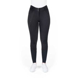 Calças de equitação femininas Equithème Elsa com silicone
