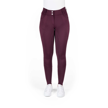 Calças de equitação femininas Equithème Elsa com silicone