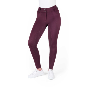 Calças de equitação femininas Equithème Elsa com silicone