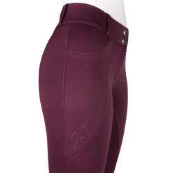 Calças de equitação femininas Equithème Elsa com silicone
