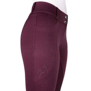 Calças de equitação femininas Equithème Elsa com silicone