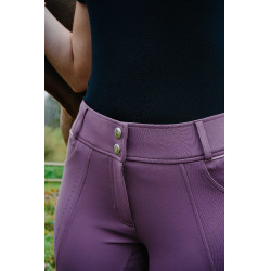 Calças de equitação femininas Equithème Elsa com silicone