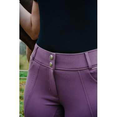 Calças de equitação femininas Equithème Elsa com silicone