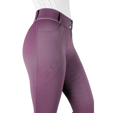 Calças de equitação femininas Equithème Elsa com silicone