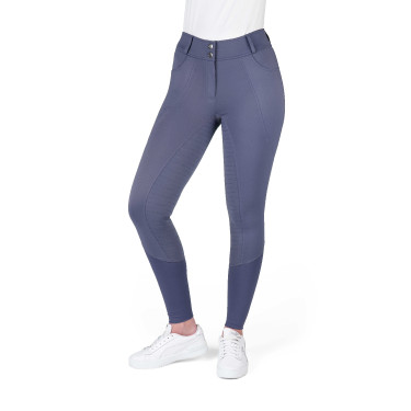 Calças de equitação femininas Equithème Elsa com silicone