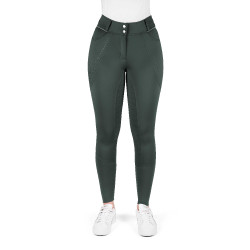 Calças de equitação femininas Equithème Elsa com silicone