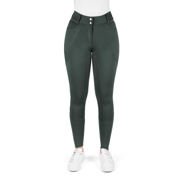 Calças de equitação femininas Equithème Elsa com silicone