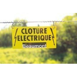 Placa de sinalização cerca Beaumont Placa de sinalização cerca Beaumont