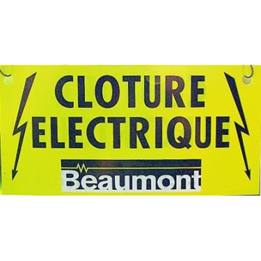 Placa de sinalização cerca Beaumont Placa de sinalização cerca Beaumont