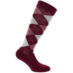 Meias Equithème Argyle feminina Ameixa / lilás Bord&amp;amp;amp;amp;amp;ocirc;