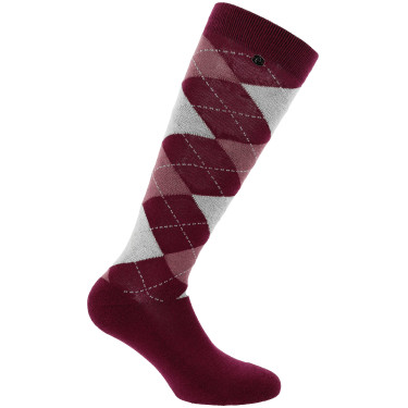 Meias Equithème Argyle feminina Ameixa / lilás Bord&amp;amp;amp;amp;amp;ocirc;