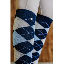 Meias Equithème Argyle feminina Marinho / azul céu / cinzento