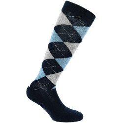 Meias Equithème Argyle feminina Marinho / azul céu / cinzento