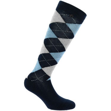 Meias Equithème Argyle feminina Marinho / azul céu / cinzento