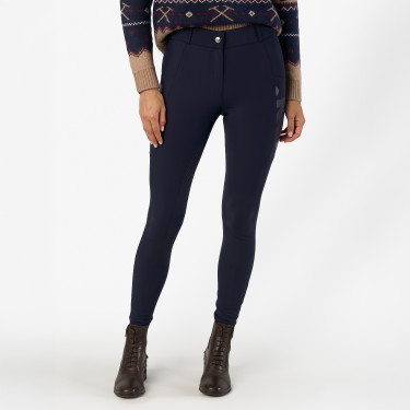 Calça de equitação HV Polo Femmy FullGrip feminina mulher Marinho Azul-marinho
