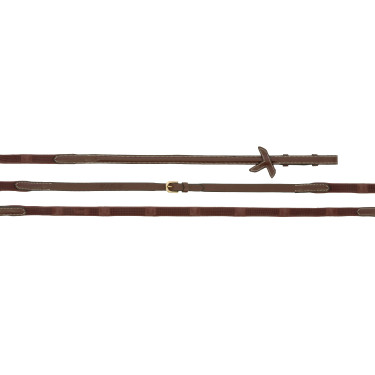 Rendas de couro e borracha K by Equithème K-Touch Castanho
