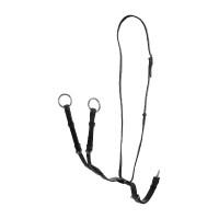 Martingale com colar em couro com fivelas ajustáveis Preto