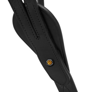 Martingale com colar em couro com fivelas ajustáveis Preto