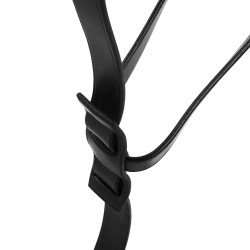 Martingale com colar em couro com fivelas ajustáveis Preto