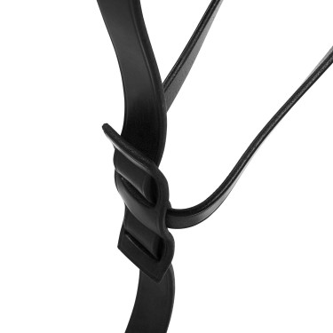 Martingale com colar em couro com fivelas ajustáveis Preto