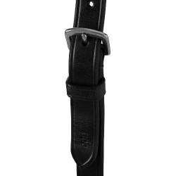 Martingale com colar em couro com fivelas ajustáveis Preto
