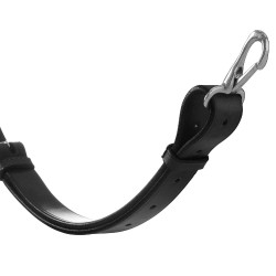 Martingale com colar em couro com fivelas ajustáveis Preto