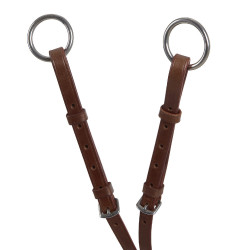 Martingale com colar em couro com fivelas ajustáveis Castanho escuro