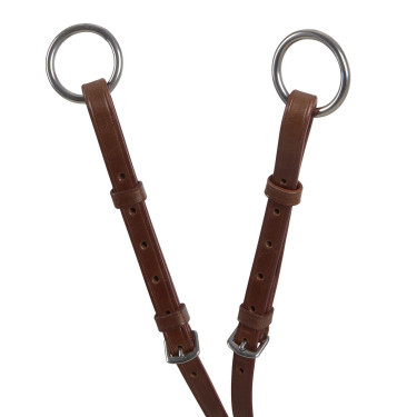Martingale com colar em couro com fivelas ajustáveis Castanho escuro