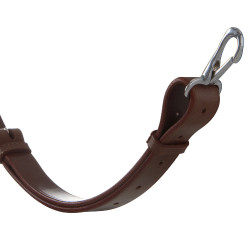 Martingale com colar em couro com fivelas ajustáveis Castanho escuro