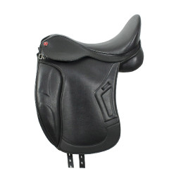Sela de dressage Brindisi em couro PU Preto Sela de dressage Brindisi em couro PU Preto
