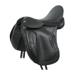 Sela de dressage Brindisi em couro PU Preto Sela de dressage Brindisi em couro PU Preto
