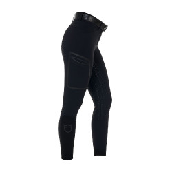 Calças slim fit femininas de cintura alta Equestro Ridertechnology full grip