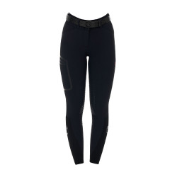 Calças slim fit femininas de cintura alta Equestro Ridertechnology full grip