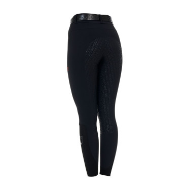 Calças slim fit femininas de cintura alta Equestro Ridertechnology full grip