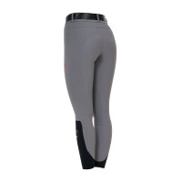Calça slim fit feminina cintura alta Equestro Ridertechnology costuras termosoldadas Mockingbird Cinzento