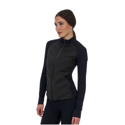 Casaco técnico feminino Equestro Ridertechnology Hybrid Preto