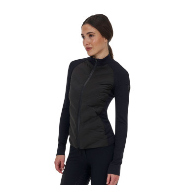 Casaco técnico feminino Equestro Ridertechnology Hybrid Preto