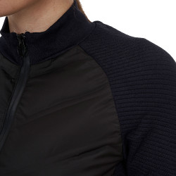 Casaco técnico feminino Equestro Ridertechnology Hybrid Preto