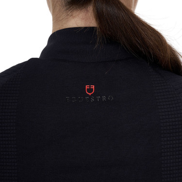 Casaco técnico feminino Equestro Ridertechnology Hybrid Preto