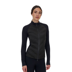 Casaco técnico feminino Equestro Ridertechnology Hybrid Preto