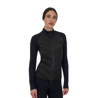 Casaco técnico feminino Equestro Ridertechnology Hybrid Preto