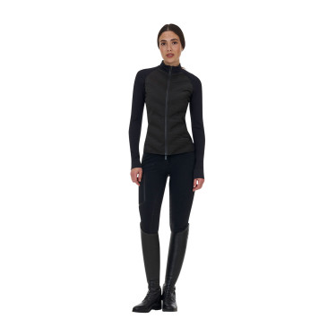 Casaco técnico feminino Equestro Ridertechnology Hybrid Preto