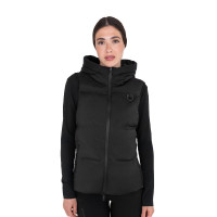 Colete técnico feminino com capuz Ridertechnology Preto